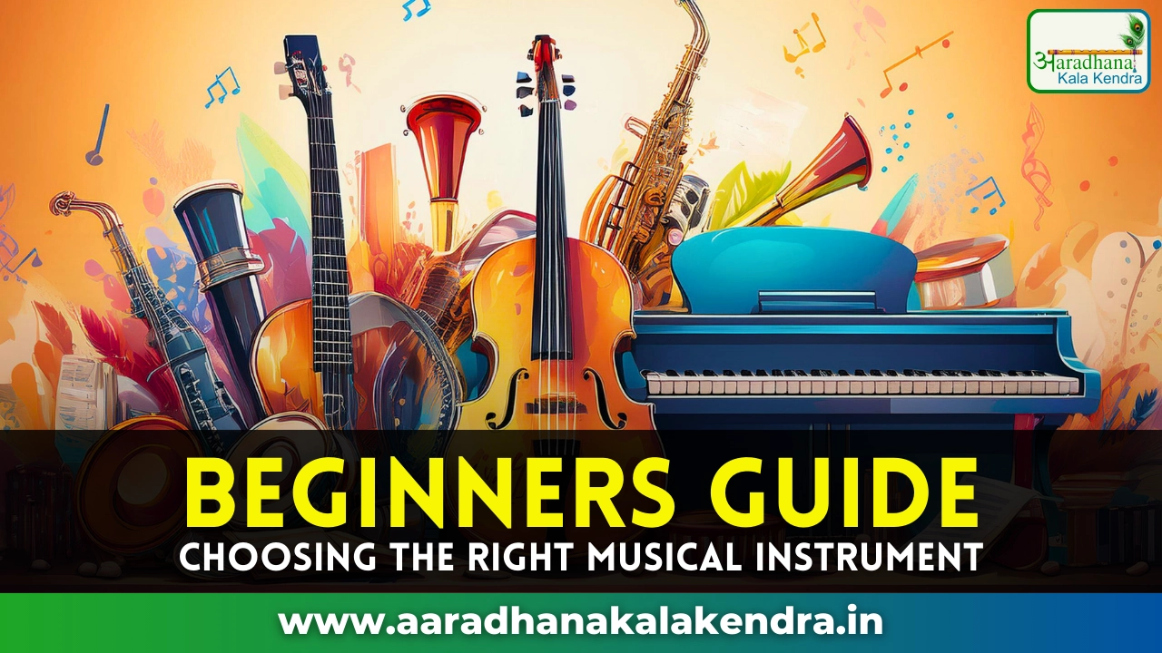 A beginner choosing the right musical instrument.