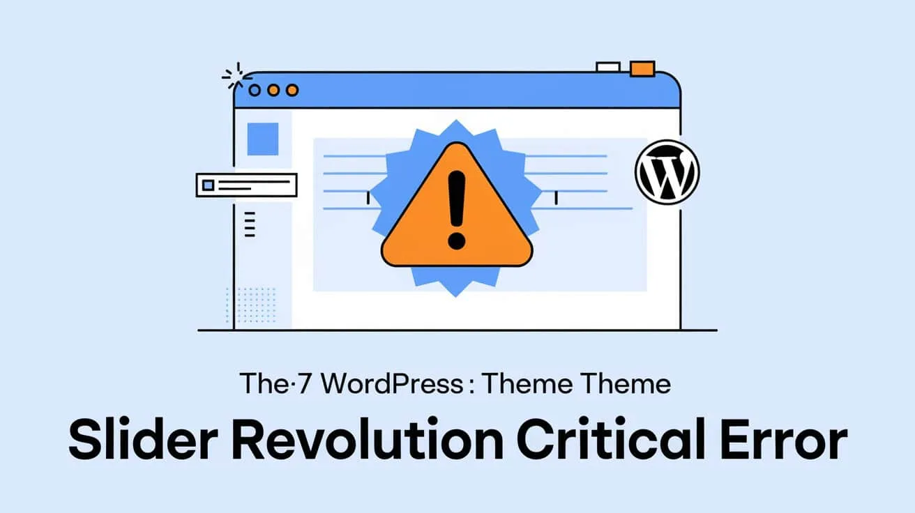 The7 WordPress Theme Slider Revolution Critical Error